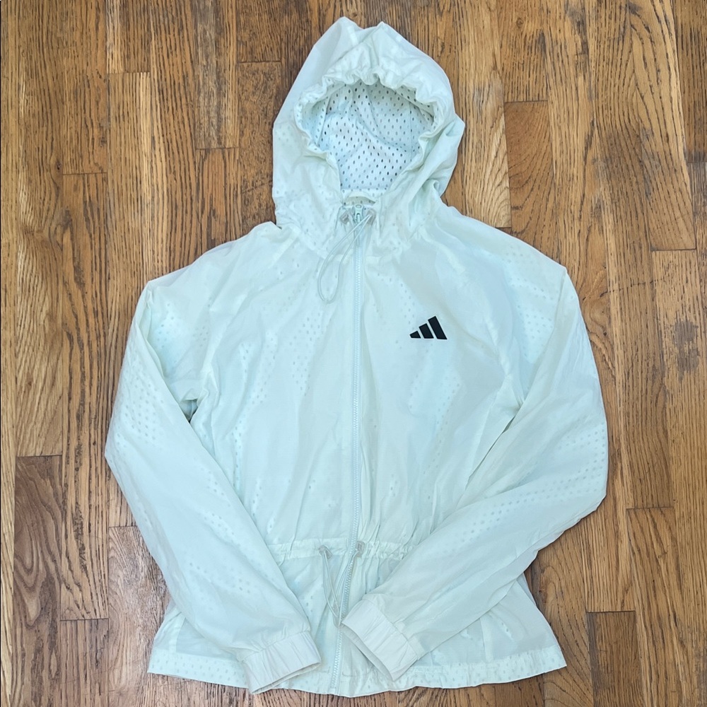 adidas White Hooded Jacket